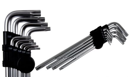 Zestaw 9szt kluczy torx T15 - T55 260mm firmy Geko