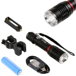Latarka rowerowa cree 10w 800lm led oświetlenie