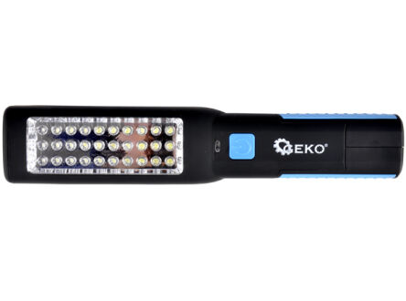 Lampa warsztatowa akumulatorowa 30 + 7 led 1800mAh 230/12V latarka diodowa - lampa ledowa z hakiem i magnesami firmy Geko