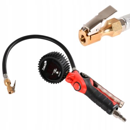 Pistolet do pompowania kół 18 bar manometr lcd firmy TVARDY T00241