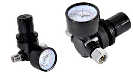 Regulator ciśnienia powietrza. Manometr firmy GEKO G01130.