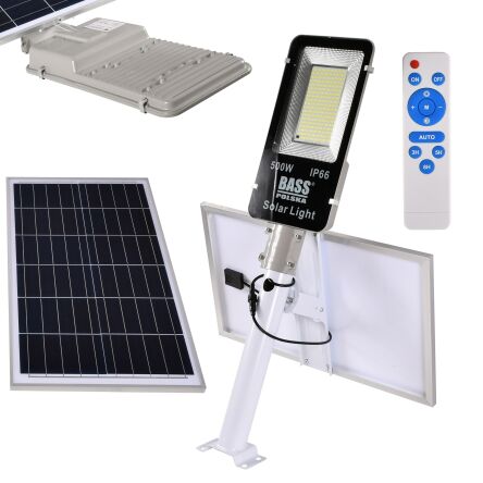 Lampa solarna oświetlenie 500w led pilot uchwyt firmy BASS POLSKA BP-5920 5920