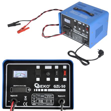 Prostownik do akumulatorów szybki ładowarka 12 24v firmy Geko G80039