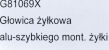 Naklejka informacyjna na głowicy żyłkowej.