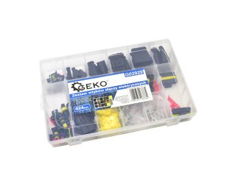 Zestaw wtyków złączy elektrycznych 424 el. Geko