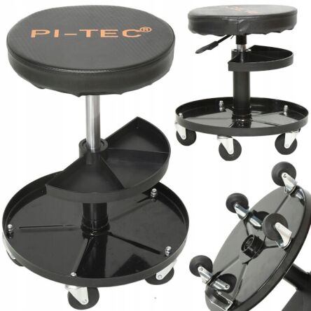 Taboret warsztatowy podstawka obrotowy regulowany firmy PI-TEC PT-6037