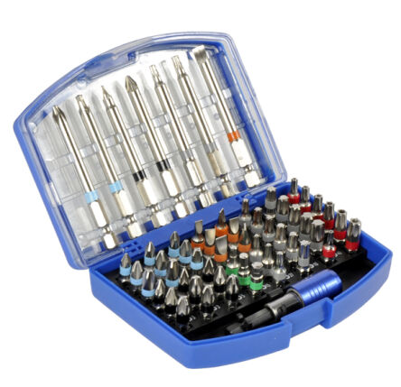 Zestaw bitów do wkrętarki PH, PZ, SL, IMBUS, TORX, TORX Tamper komplet bity torxy końcówki do wkrętarki 56el firmy GEKO