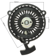 Szarpak rozrusznik starter T6 kosiarki CZKSI-0229 firmy PI-TEC CZKSI-0229