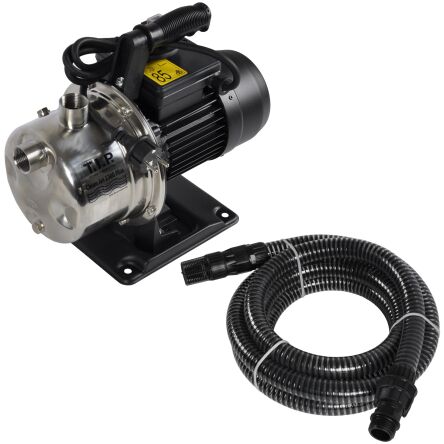 Pompa ogrodowa do wody nawadniająca powierzchniowa 1200W 4400l/h pompa wodna z wężem ssącym w zestawie niemieckiej firmy T.I.P.