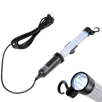 Latarka 60 + 9 led warsztatowa latarka lampa 230V