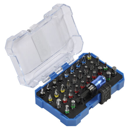 Komplet końcówek do wkrętarki bity imbus torx 32el zestaw bitów do wkrętarek ph, pz, imbus, torx, torx tamper - stal S2 wkrętaki precyzyjne końcówki z uchwytem magnetycznym firmy Geko