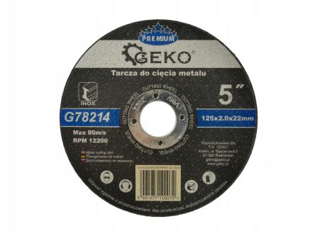 Tarcza 125x2.0x22mm do metalu stali 10szt firmy GEKO G78214 