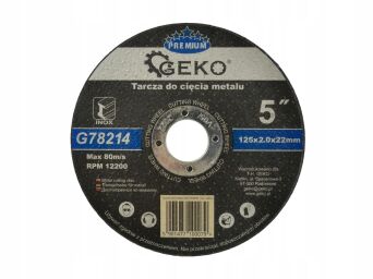 Tarcza 125x2.0x22mm do metalu stali 10szt