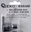 Zestaw 10szt nasadek torx E10-E24 firmy Geko