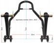 Stojak motocyklowy podnośnik wzmacniany tył 340kg firmy PI-TEC PT-6024
