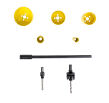 Zestaw otwornic do metalu i drewna z bi-metalu 19-76mm 17szt firmy MAR-POL