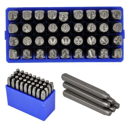 Znaczniki numeratory cyfry 0-9 małe litery a-z 4mm firmy Bass Polska