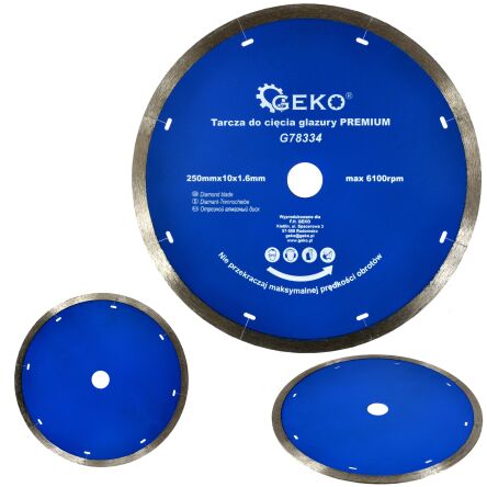 Tarcza diamentowa do glazury terakoty gresu 250mm firmy Geko