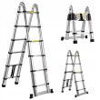 Aluminiowa teleskopowa drabina przegubowa 3,8m 12 szczebli wielofunkcyjna firmy GEKO G02448