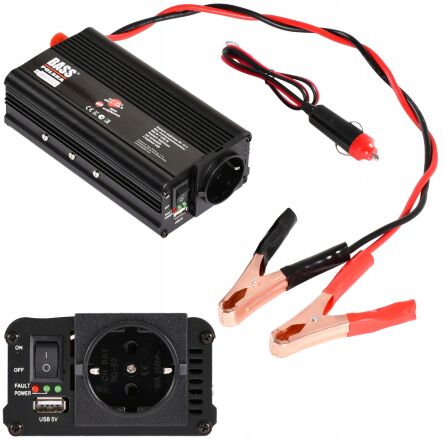 Samochodowa przetwornica napięcia 12v 230v 1200w firmy BASS POLSKA BP-5010
