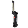 Lampa warsztatowa cob led z odchylaną głowicą latarka led z magnesem w podstawie firmy Bass Polska