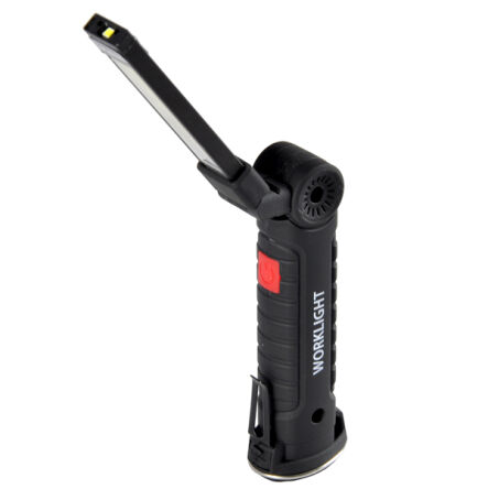 Lampa warsztatowa cob led z odchylaną głowicą latarka led z magnesem w podstawie firmy Bass Polska
