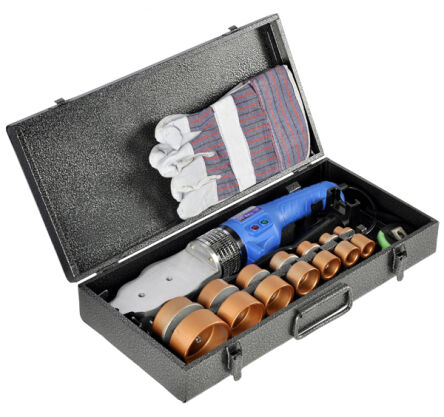 Zgrzewarka do rur termoplastycznych i tworzyw sztucznych 1500W 7 kamieni zgrzewarka do rur i kształtek 16-63mm firmy GEKO PREMIUM