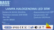 Lampa halogen led 2x30W na stojaku firmy Bass Polska