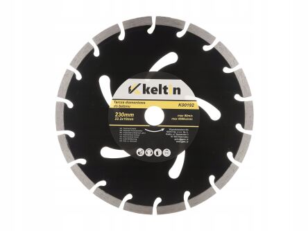 Tarcza diamentowa segmentowa do betonu kostki 230mm firmy KELTIN K00192 
