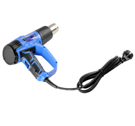 Opalarka elektryczna 350-550 stC 300-500l/min różne dysze w zestawie regulacja temperatury i przepływu powietrza uchwyt antypoślizgowy firmy Geko