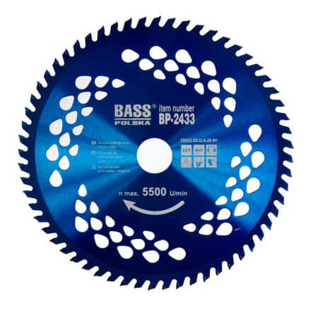 Piła widiowa do drewna tarcza 250mm 60T redukcje 20-32mm Bass Polska