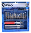 Zestaw nożyków i skalpeli modelarskich 13el nożyki i skalpele modelarskie firmy Geko