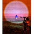Rowerowa lampa led cree lampka z obrysem laser