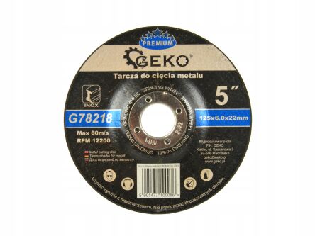 Tarcza 125mm x 6mm x 22,2mm do metalu stali 10szt firmy GEKO G78218