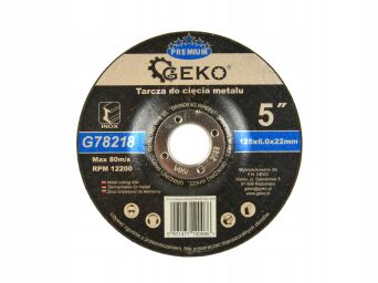 Tarcza 125mm x 6mm x 22,2mm do metalu stali 10szt