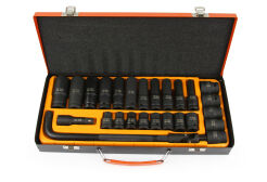 Nasadki udarowe 8-24mm 1/2 zestaw kluczy 27szt bjc