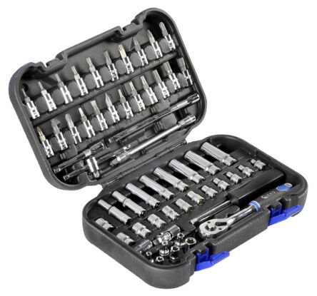 Zestaw kluczy nasadowych E-Torx i bitów 1/4