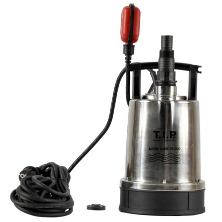 Pompa zanurzeniowa z pływakiem do wody brudnej czystej słonej chlorowanej pompa do basenu basenów 900W 16000l/h inox firmy T.I.P.