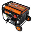 Generator prądu 7200W 7,2kW / 400V agregat prądotwórczy 4,5kW 4500W / 230V 4-suw generator prądu z wbudowanym modułem prostownikowym 12V wyposażony w stabilizator napięcia AVR i miedziane uzwojenie prądnicy firmy Cross Tools