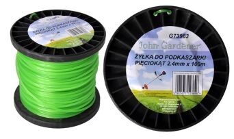 Żyłka tnąca do kosy podkaszarki 5-kąt 2.4mm x 100m