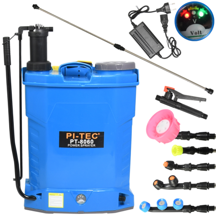 Opryskiwacz akumulatorywy 20l + funkcja ręcznego pompowania firmy PI-TEC PT-8060