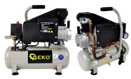 Mobilny kompresor olejowy 750W 8bar ze zbiornikiem 8l firmy Geko