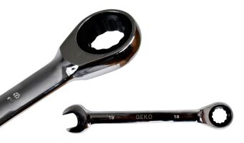Klucz płasko oczkowy z grzechotką 14mm grzechotka