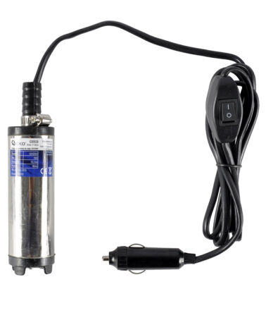 Pompa zatapialna do spuszczania paliwa oleju ropy wody 12V / 230V uniwersalna pompka do oleju mini cpn 12V 15l/min 38mm firmy GEKO