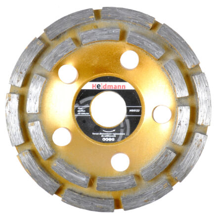 Tarcza diamentowa do szlifowania betonu segmentowa garnkowa duble 125mm M14 firmy Heidmann