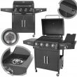 Gazowy grill ogrodowy 4+1 14,5 kw ruszt 5 palników firmy GEKO G80516