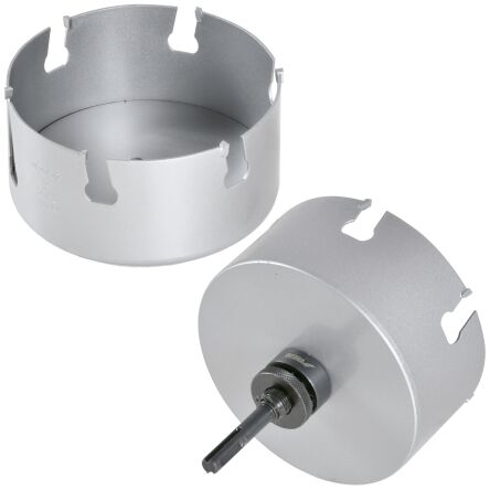 Koronka uniwersalna tct otwornica do betonu 146mm firmy DEDRA 08X146 + 08X003