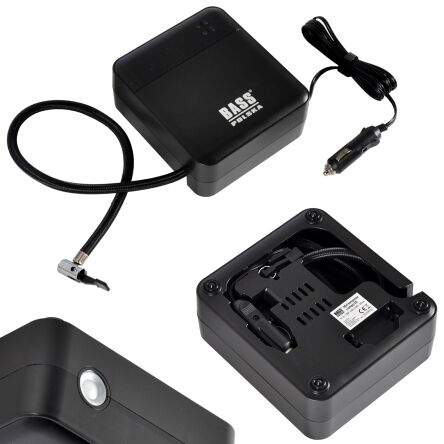 Mini kompresor samochodowy 12v 120w lampa led firmy Bass Polska