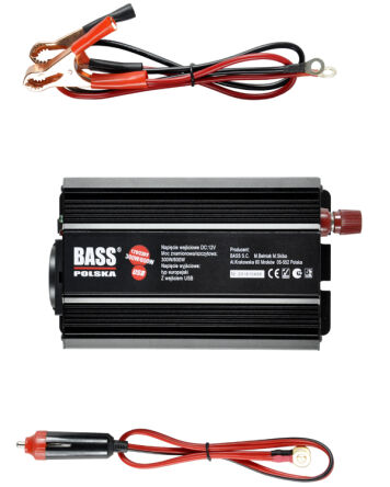 Przetwornica napięcia 12V/230V 300/600W pełny sinus firmy BASS POLSKA