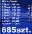 Zestaw 685szt konektorów i końcówek kablowych elektrycznych firmy Geko